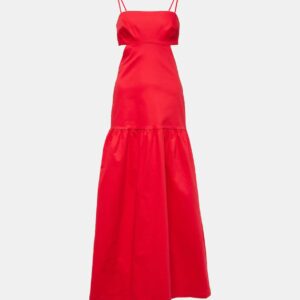 Adriana Degreas Cutout tiered cotton-blend maxi dress