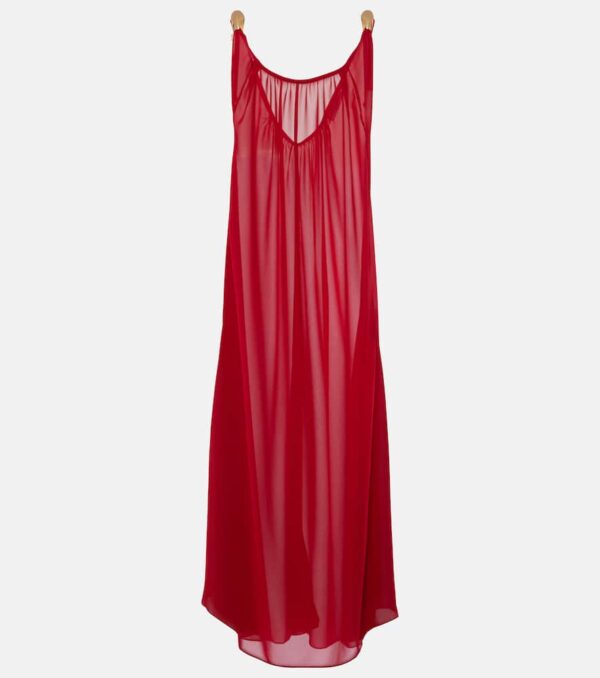 Adriana Degreas Holiday open-back chiffon maxi dress