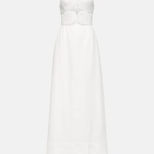 Adriana Degreas Matelassé cutout strapless maxi dress