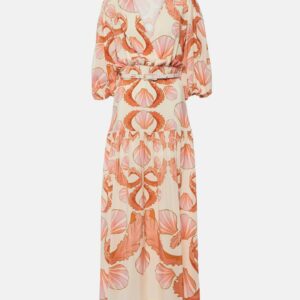 Adriana Degreas Seashell silk maxi dress