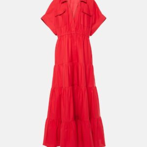 Adriana Degreas Tiered cotton maxi dress