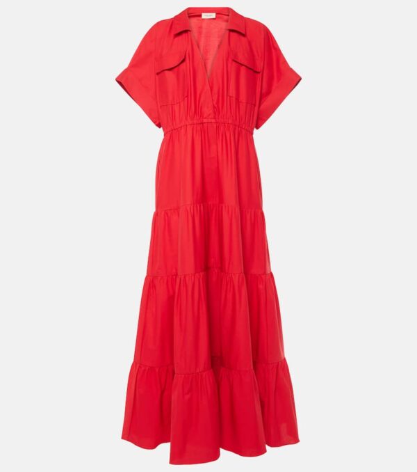 Adriana Degreas Tiered cotton maxi dress