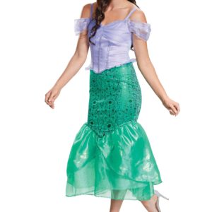 Adult The Little Mermaid Deluxe Ariel Fancy Dress Costume