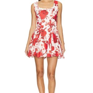 Agua Bendita Kristen Mini Dress in Red. Size L, S, XL.