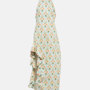 Agua by Agua Bendita Gerbera printed linen maxi dress