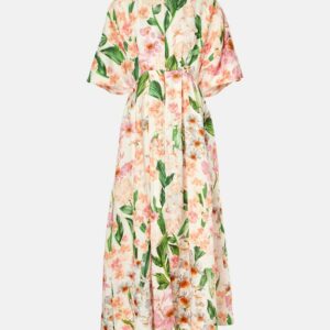 Agua by Agua Bendita Gesto floral linen maxi dress