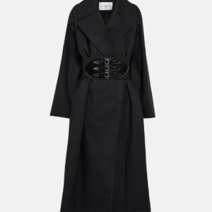 Alaïa Belted cotton-blend coat