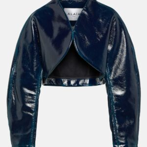 Alaïa Coated wool cropped jacket