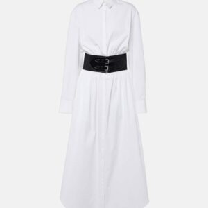 Alaïa Cotton poplin shirt dress