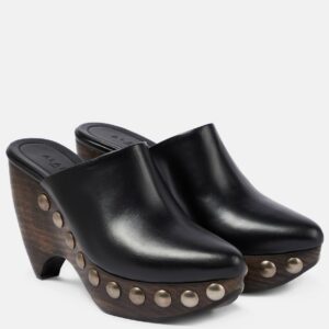 Alaïa Le Sabot leather and wood pumps