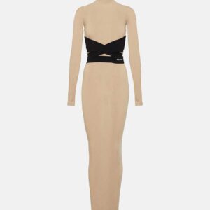 Alaïa Turtleneck jersey maxi dress