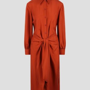 Alberta Ferretti Silk Shirt Dress