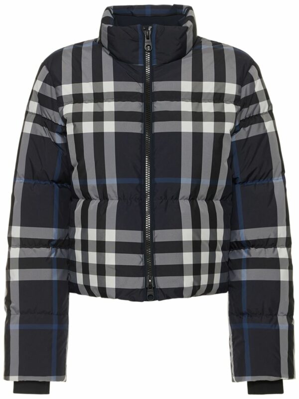 Aldfield Check Cropped Down Jacket