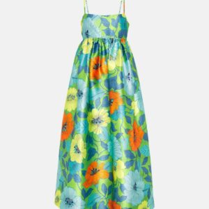 Alémais Floral satin midi dress