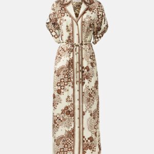 Alémais Vinnie printed satin shirt dress