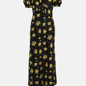 Alessandra Rich Floral silk maxi dress