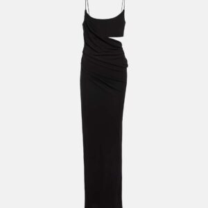 Alex Perry Asymmetric draped jersey maxi dress