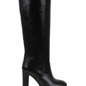 Alexander McQueen Black Platform Knee Boot