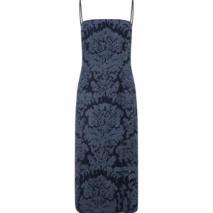 Alexander McQueen Damask Denim Sheath Dress