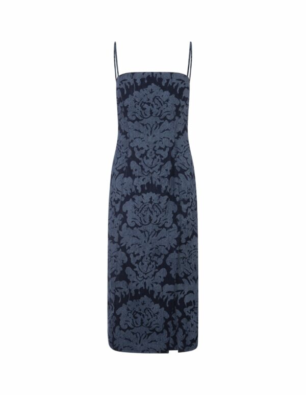 Alexander McQueen Damask Denim Sheath Dress