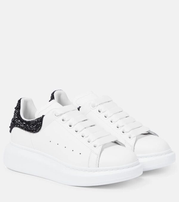 Alexander McQueen Oversized embellished leather sneakers