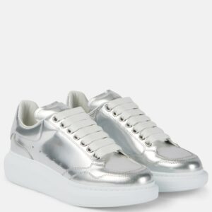 Alexander McQueen Oversized metallic leather sneakers