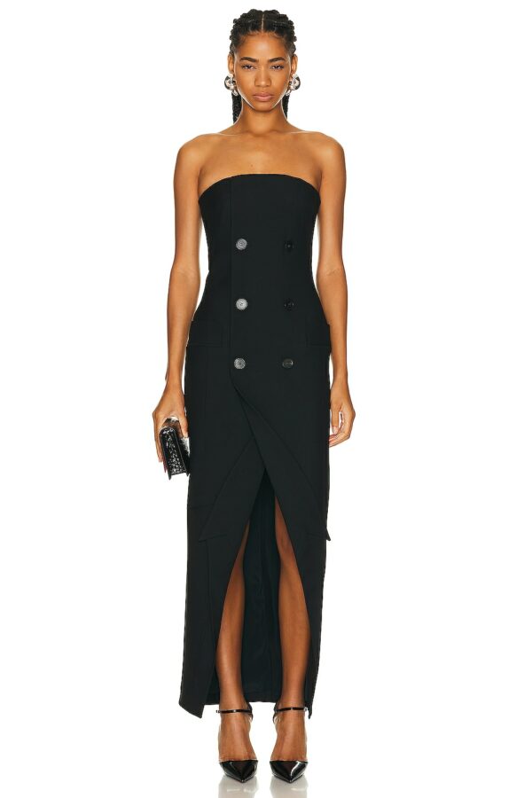 Alexander McQueen Strapless Blazer Dress in Black - Black. Size 40 (also in ).