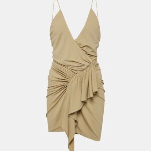 Alexandre Vauthier Draped ruffled wrap dress