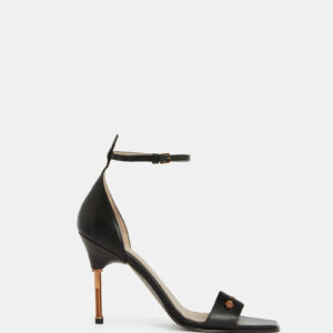 Allsaints Betty Square Toe Leather Heeled Sandals