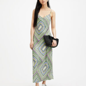 Allsaints Bryony Luisa Print Midi Slip Dress