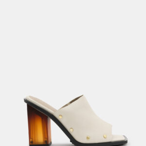 Allsaints Kelly Block Heel Leather Mules