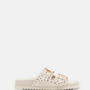 Allsaints Khai Two Strap Suede Eyelet Sandals