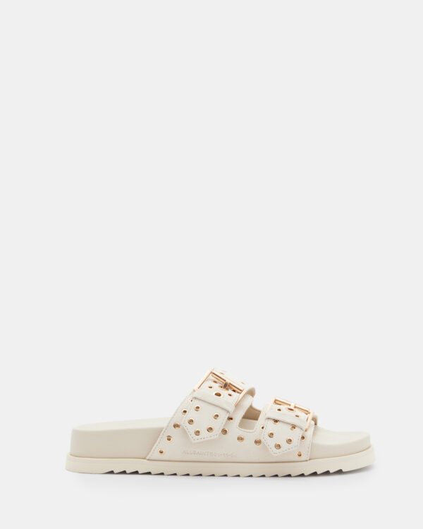 Allsaints Khai Two Strap Suede Eyelet Sandals