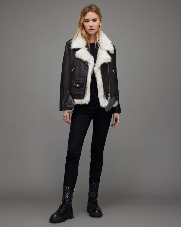 Allsaints Luna 4-in-1 Shearling Biker Jacket