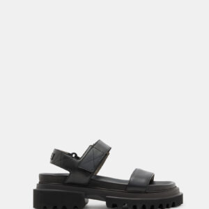 Allsaints Rory Chunky Leather Velcro Sandals