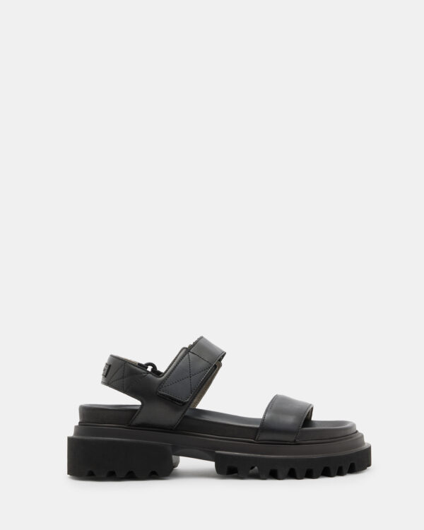 Allsaints Rory Chunky Leather Velcro Sandals