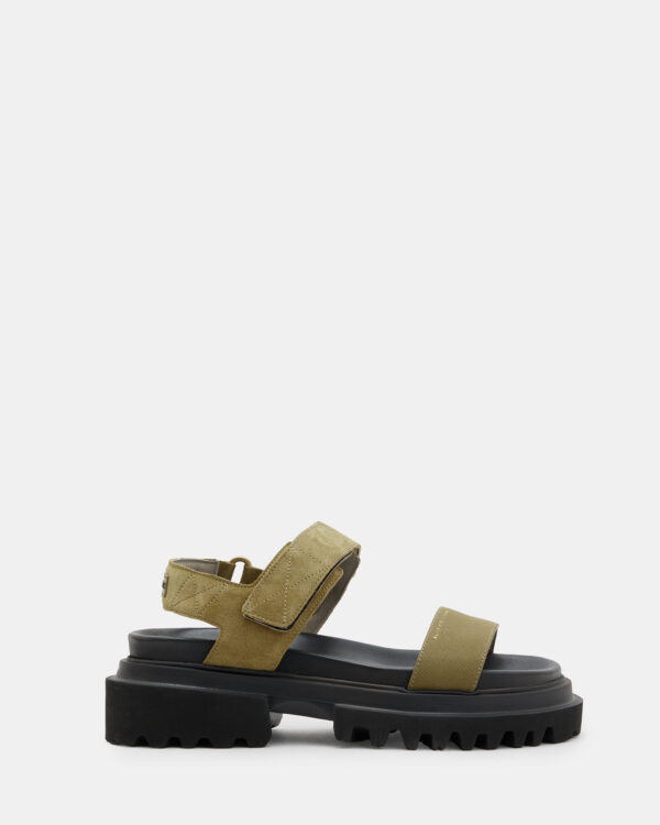 Allsaints Rory Chunky Suede Velcro Sandals