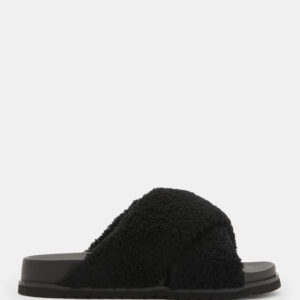 Allsaints Saki Crossover Shearling Sandals