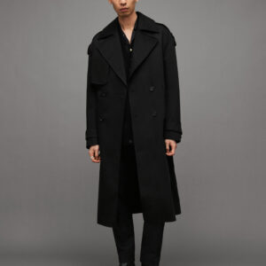 Allsaints Spencer Oversized Belted Trench Coat