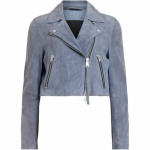 Allsaints Suede Dalby Cropped Jacket