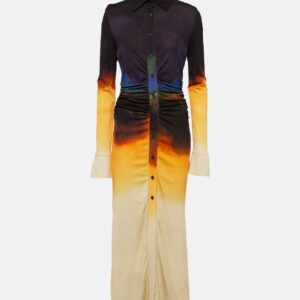 Altuzarra Claudia tie-dye ruched midi dress