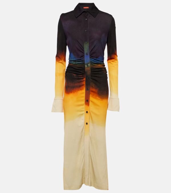 Altuzarra Claudia tie-dye ruched midi dress