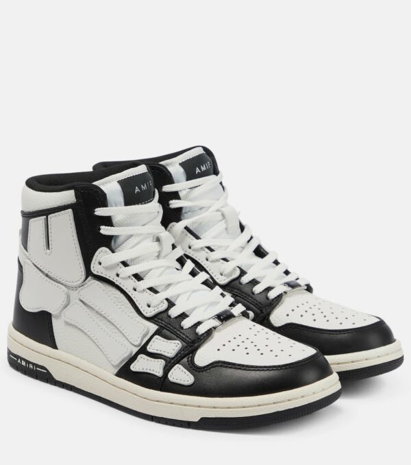 Amiri Skel-Top Hi appliqué leather sneakers