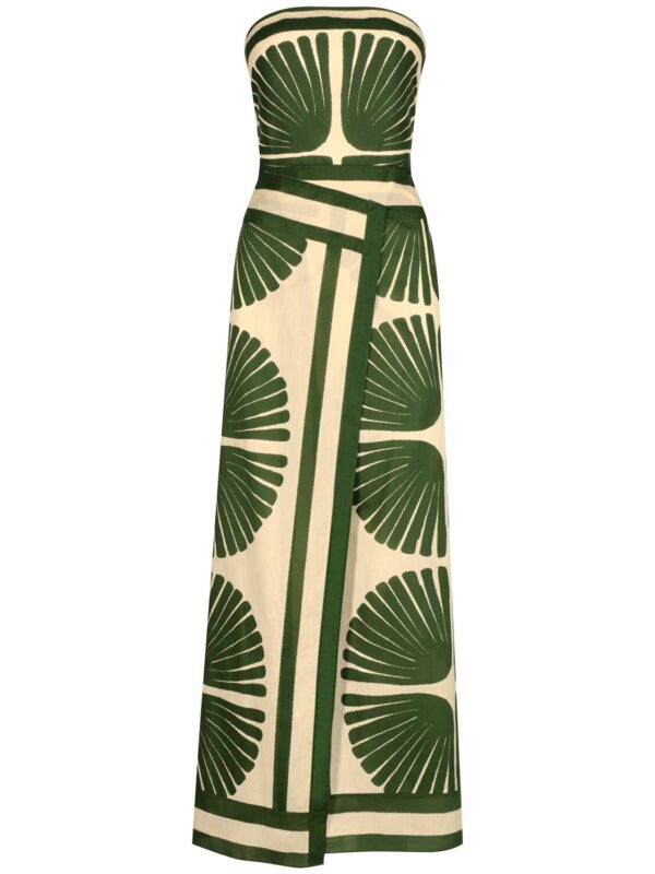 Ancient Peru Strapless Cotton Maxi Dress