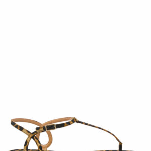 Aquazzura Leopard-printed Flat Thongs Sandals In Leather Blend Woman