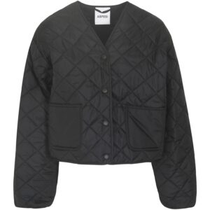 Aspesi Patched Pocket Quilted V-neck Jacket