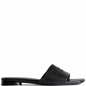 BALENCIAGA- Duty Free Leather Flat Sandals