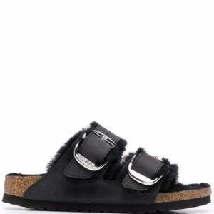 BIRKENSTOCK- Arizona Big Buckle Shearling Sandals