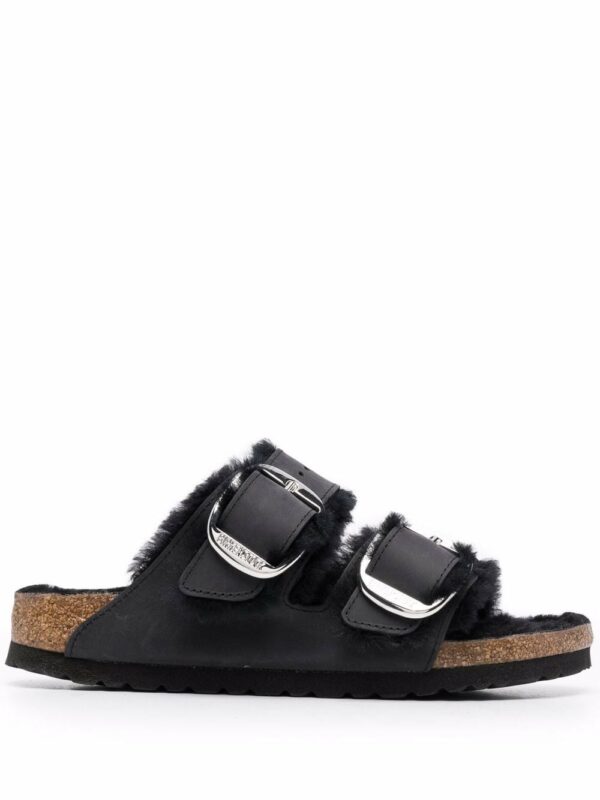 BIRKENSTOCK- Arizona Big Buckle Shearling Sandals