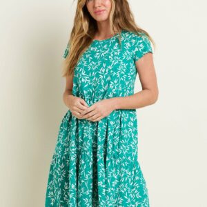 BRAKEBURN Bamboo Leaves Tiered Dress 14